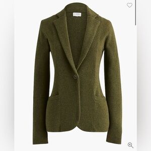 J. Crew Schoolboy sweater blazer- heather loden olive
